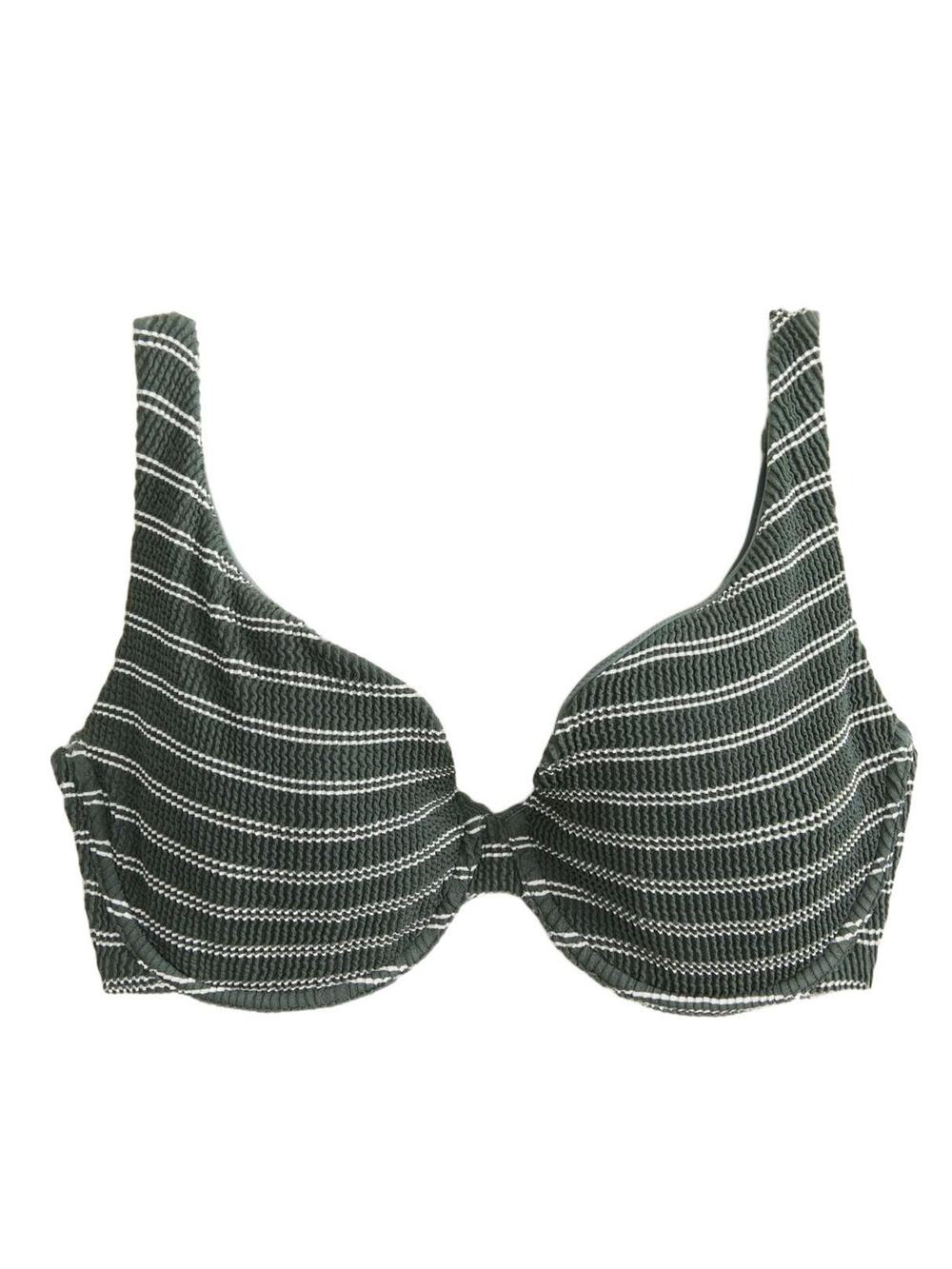 NWT Abercrombie & Fitch Curve Love High Apex Underwire Bikini Top Green Size XXS